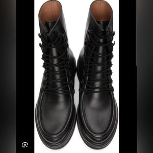 LEGRES college boots in black leather